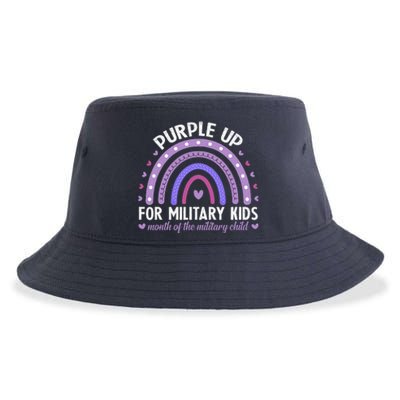 Purple Up For Military Ki.Ds Month Of The Military Child Sustainable Bucket Hat