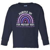 Purple Up For Military Ki.Ds Month Of The Military Child Toddler Long Sleeve Shirt