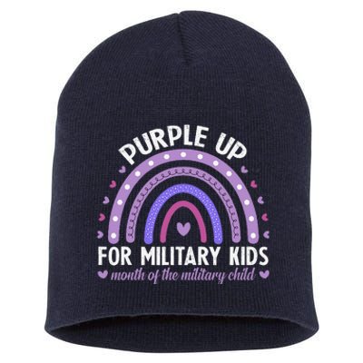 Purple Up For Military Ki.Ds Month Of The Military Child Short Acrylic Beanie