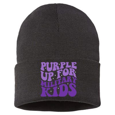 Purple Up For Military Sustainable Knit Beanie