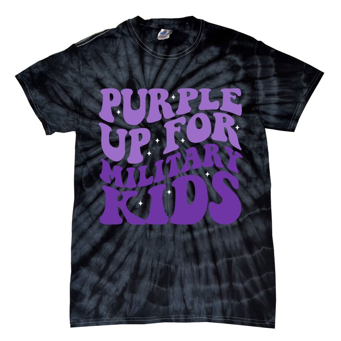 Purple Up For Military Tie-Dye T-Shirt