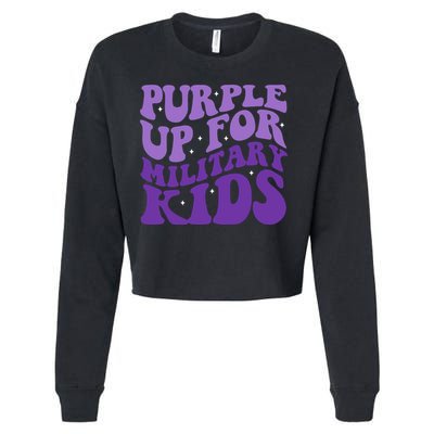 Purple Up For Military Cropped Pullover Crew