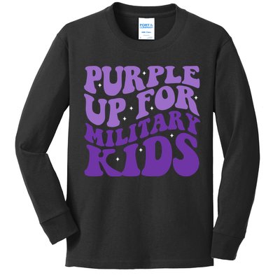 Purple Up For Military Kids Long Sleeve Shirt
