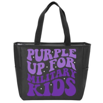 Purple Up For Military Zip Tote Bag
