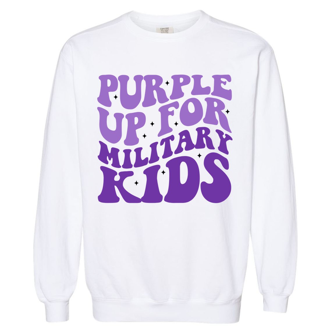 Purple Up For Military Garment-Dyed Sweatshirt