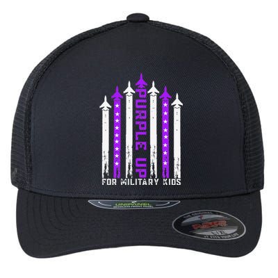 Purple Up For Military Child Month Air Force Flexfit Unipanel Trucker Cap