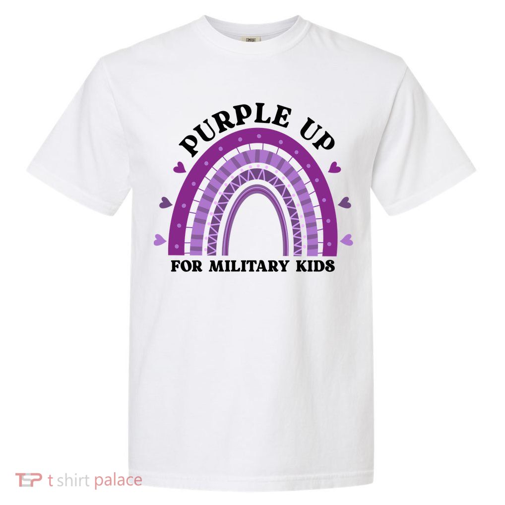 Purple Up For Military Rainbow Garment-Dyed Heavyweight T-Shirt