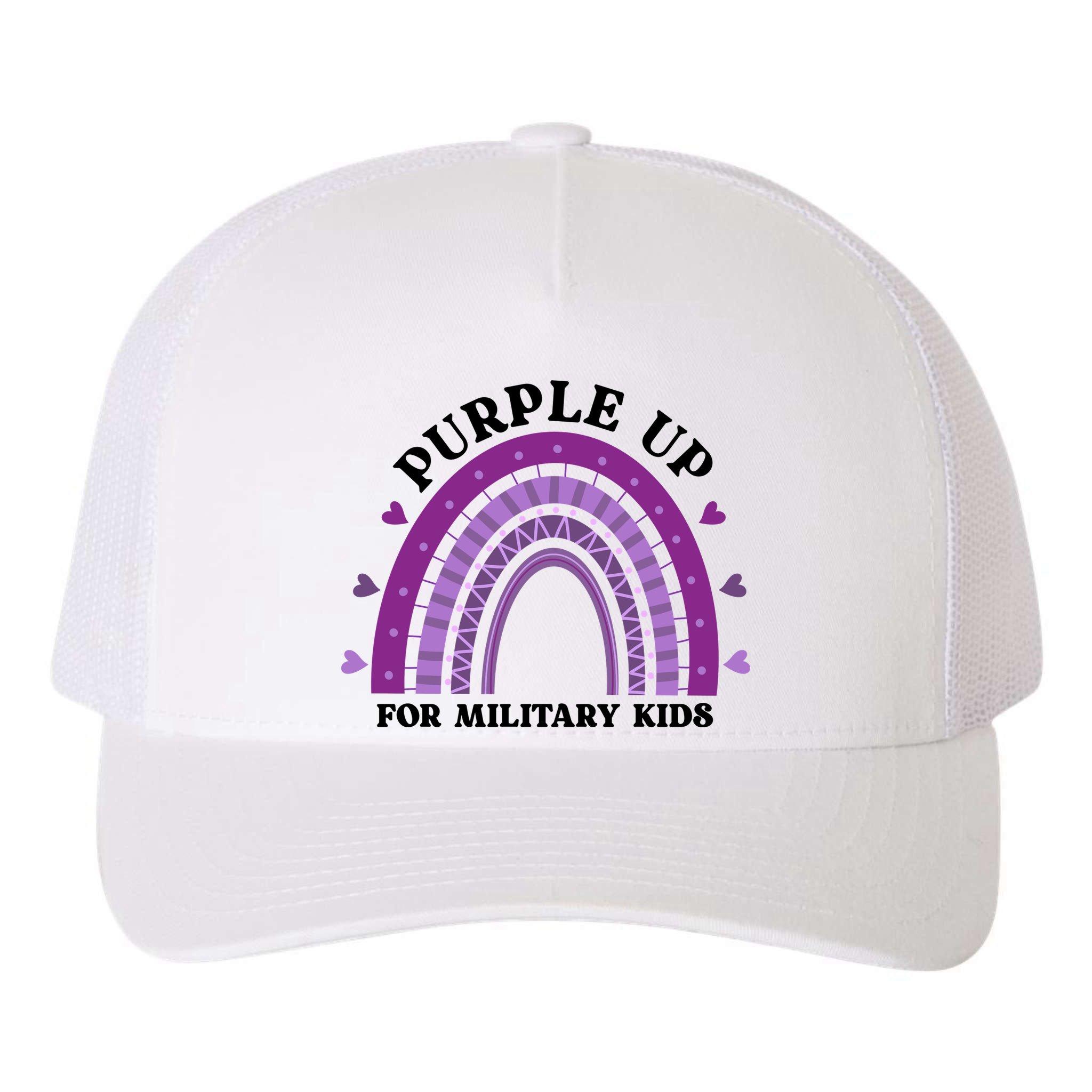 Purple Up For Military Rainbow Yupoong Adult 5-Panel Trucker Hat