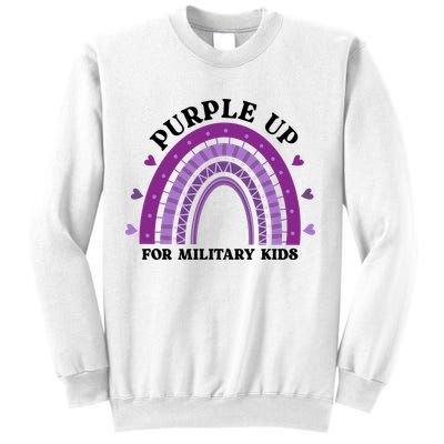 Purple Up For Military Rainbow Sweatshirt