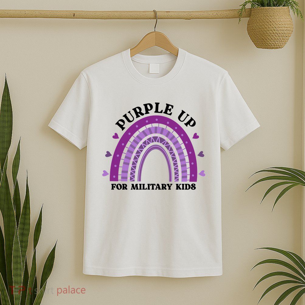 Purple Up For Military Rainbow T-Shirt