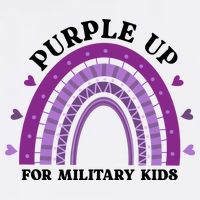 Purple Up For Military Rainbow Button