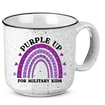 Purple Up For Military Rainbow 15oz Campfire Ceramic Mug