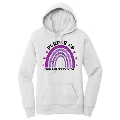 Purple Up For Military Rainbow Women's Pullover Hoodie