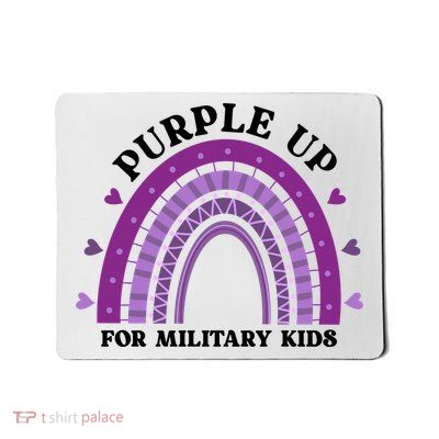 Purple Up For Military Rainbow Mousepad