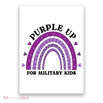 Purple Up For Military Rainbow Poster