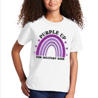 Purple Up For Military Rainbow Kids T-Shirt