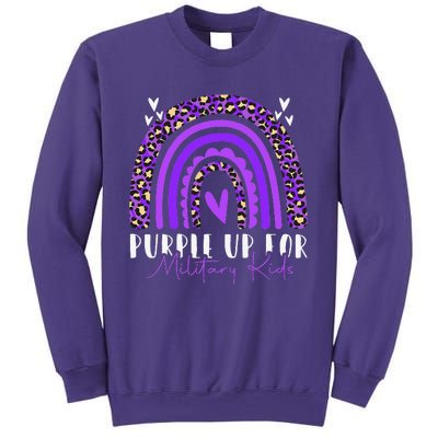 Purple Up For Military Rainbow Military Child Month Sweatshirt