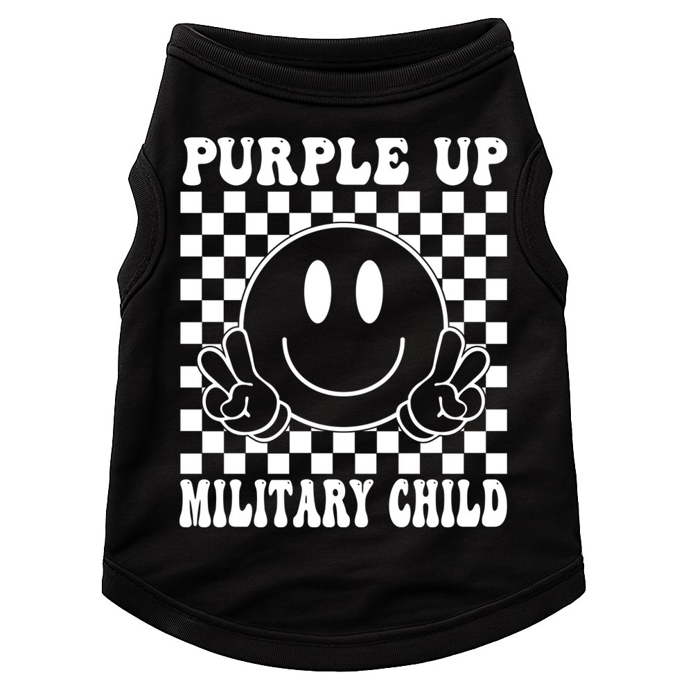 Purple Up For Military Child Retro Doggie Tank