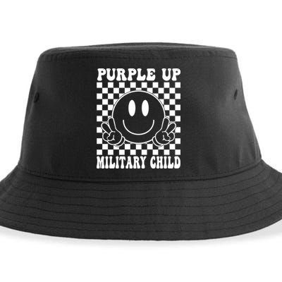 Purple Up For Military Child Retro Sustainable Bucket Hat