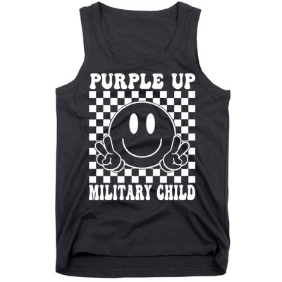 Purple Up For Military Child Retro Tank Top