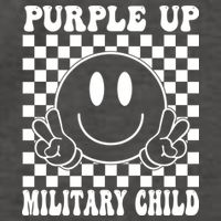 Purple Up For Military Child Retro Vector Backpack
