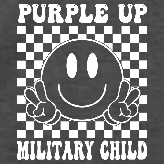 Purple Up For Military Child Retro Vector Backpack