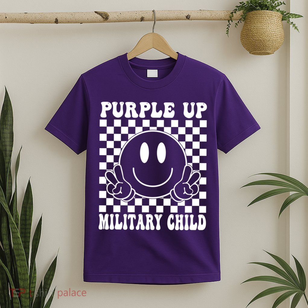 Purple Up For Military Child Retro T-Shirt