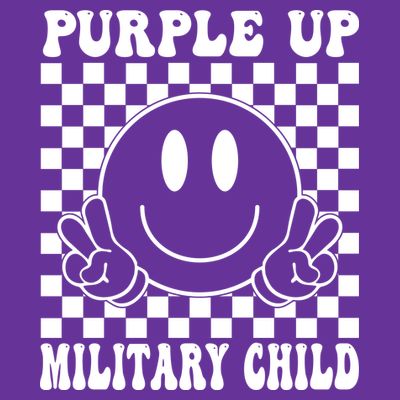 Purple Up For Military Child Retro T-Shirt