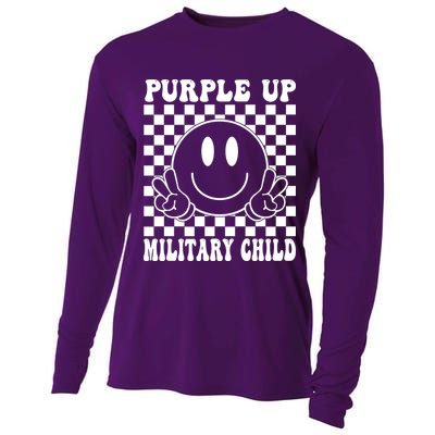 Purple Up For Military Child Retro Cooling Performance Long Sleeve Crew
