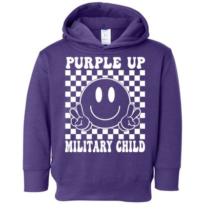 Purple Up For Military Child Retro Toddler Hoodie