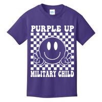 Purple Up For Military Child Retro Kids T-Shirt