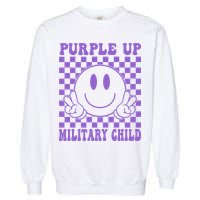 Purple Up For Military Child Retro Garment-Dyed Sweatshirt