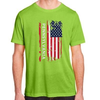 Pennsylvania Usa Flag Adult ChromaSoft Performance T-Shirt