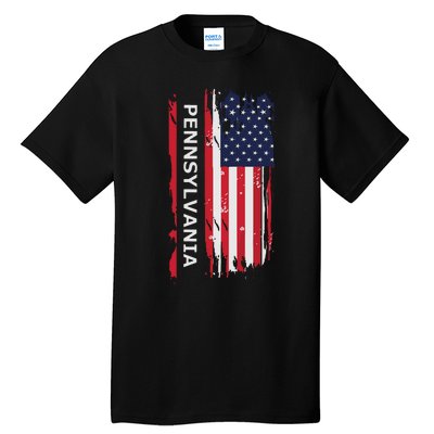 Pennsylvania Usa Flag Tall T-Shirt