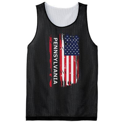 Pennsylvania Usa Flag Mesh Reversible Basketball Jersey Tank