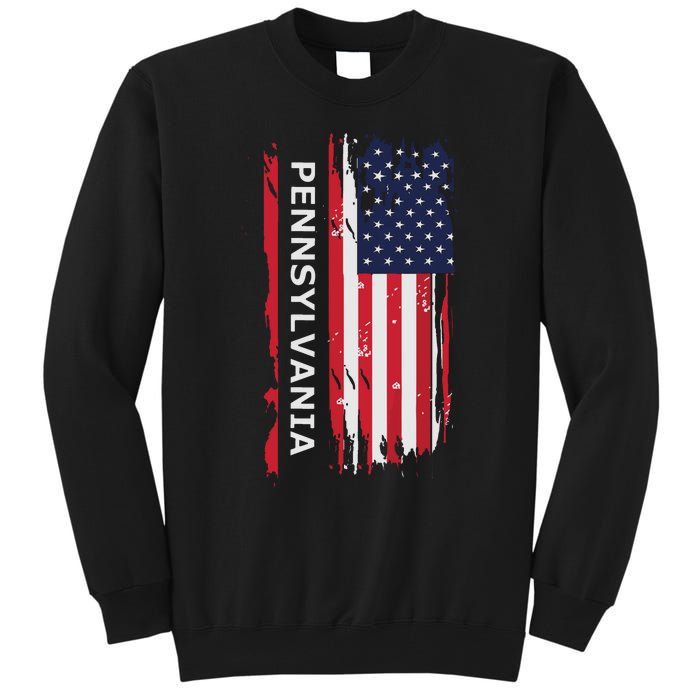 Pennsylvania Usa Flag Tall Sweatshirt