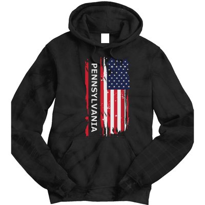 Pennsylvania Usa Flag Tie Dye Hoodie