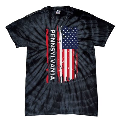 Pennsylvania Usa Flag Tie-Dye T-Shirt