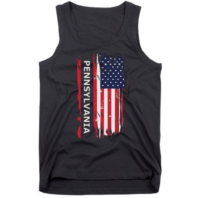 Pennsylvania Usa Flag Tank Top