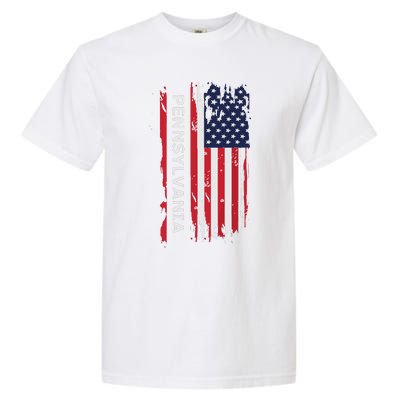 Pennsylvania Usa Flag Garment-Dyed Heavyweight T-Shirt