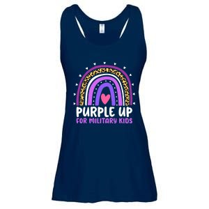 Purple Up For Military Month Military Child Rainbow Ladies Essential Flowy Tank