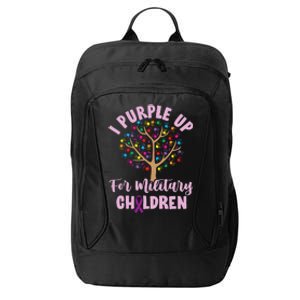 Purple Up For Military Children Tree Month Of Military Child City Backpack