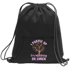 Purple Up For Military Children Tree Month Of Military Child Sweatshirt Cinch Pack Bag