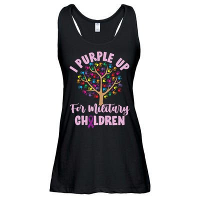 Purple Up For Military Children Tree Month Of Military Child Ladies Essential Flowy Tank