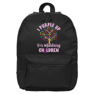 Purple Up For Military Children Tree Month Of Military Child 16 in Basic Backpack