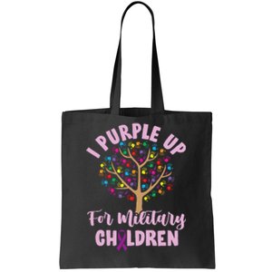 Purple Up For Military Children Tree Month Of Military Child Tote Bag