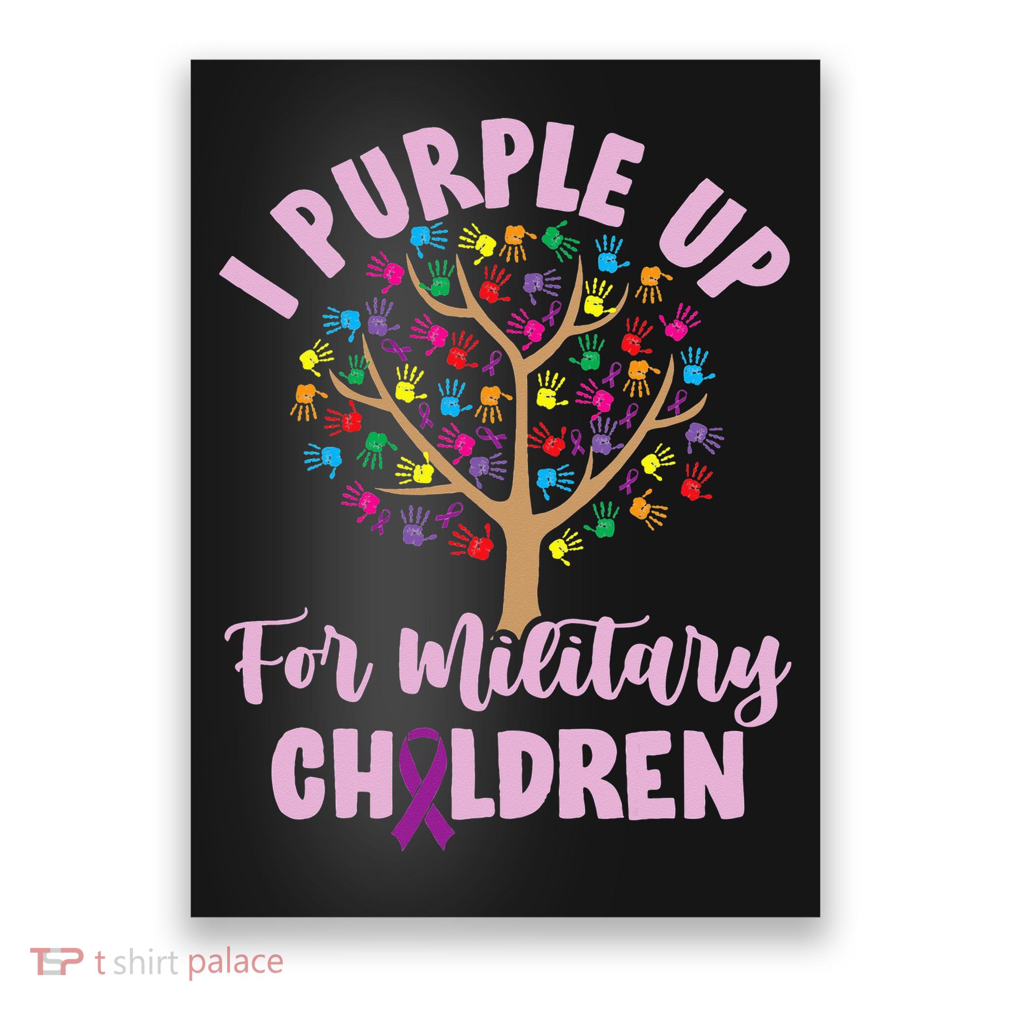 Purple Up For Military Children Tree Month Of Military Child Poster