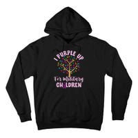 Purple Up For Military Children Tree Month Of Military Child Tall Hoodie