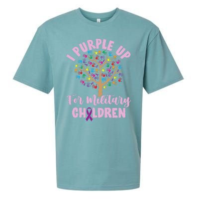 Purple Up For Military Children Tree Month Of Military Child Sueded Cloud Jersey T-Shirt