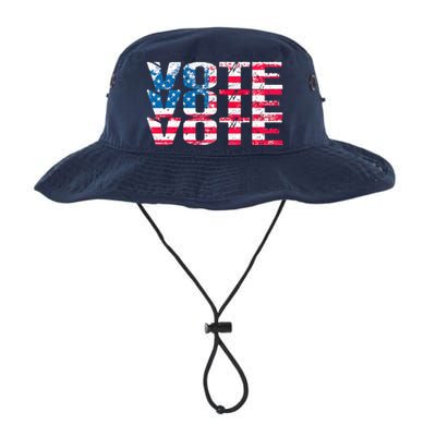 Patriotic US Flag VOTE Midterm Election Voter Legacy Cool Fit Booney Bucket Hat